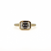 2ct emerald cut moissanite ring in solid 14k gold by Brianne & Co.