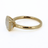 14k yellow gold moissanite ring engraved with Brianne & Co