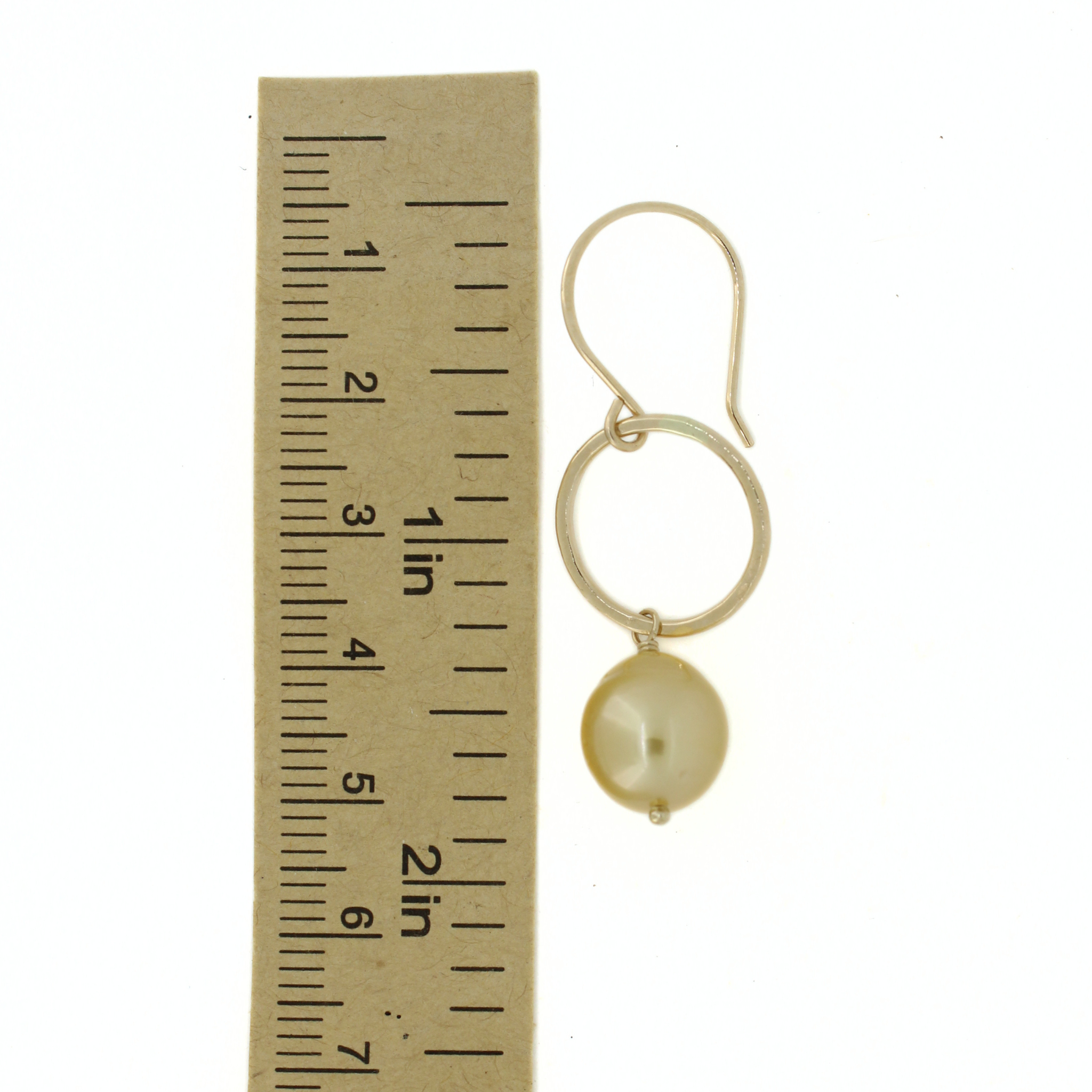 Golden South Sea Pearl Drop Earrings