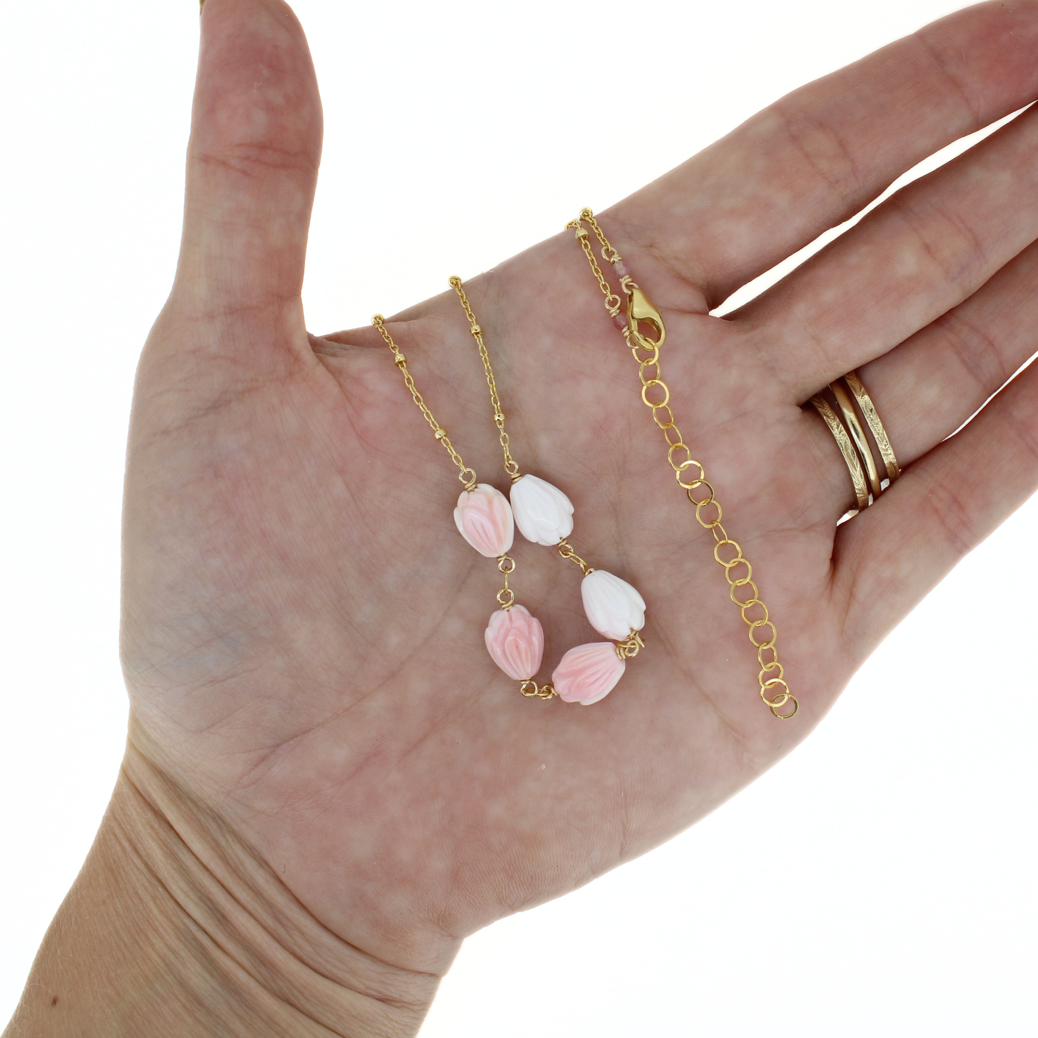 Gold Pikake Conch Shell Necklace 16"-18"