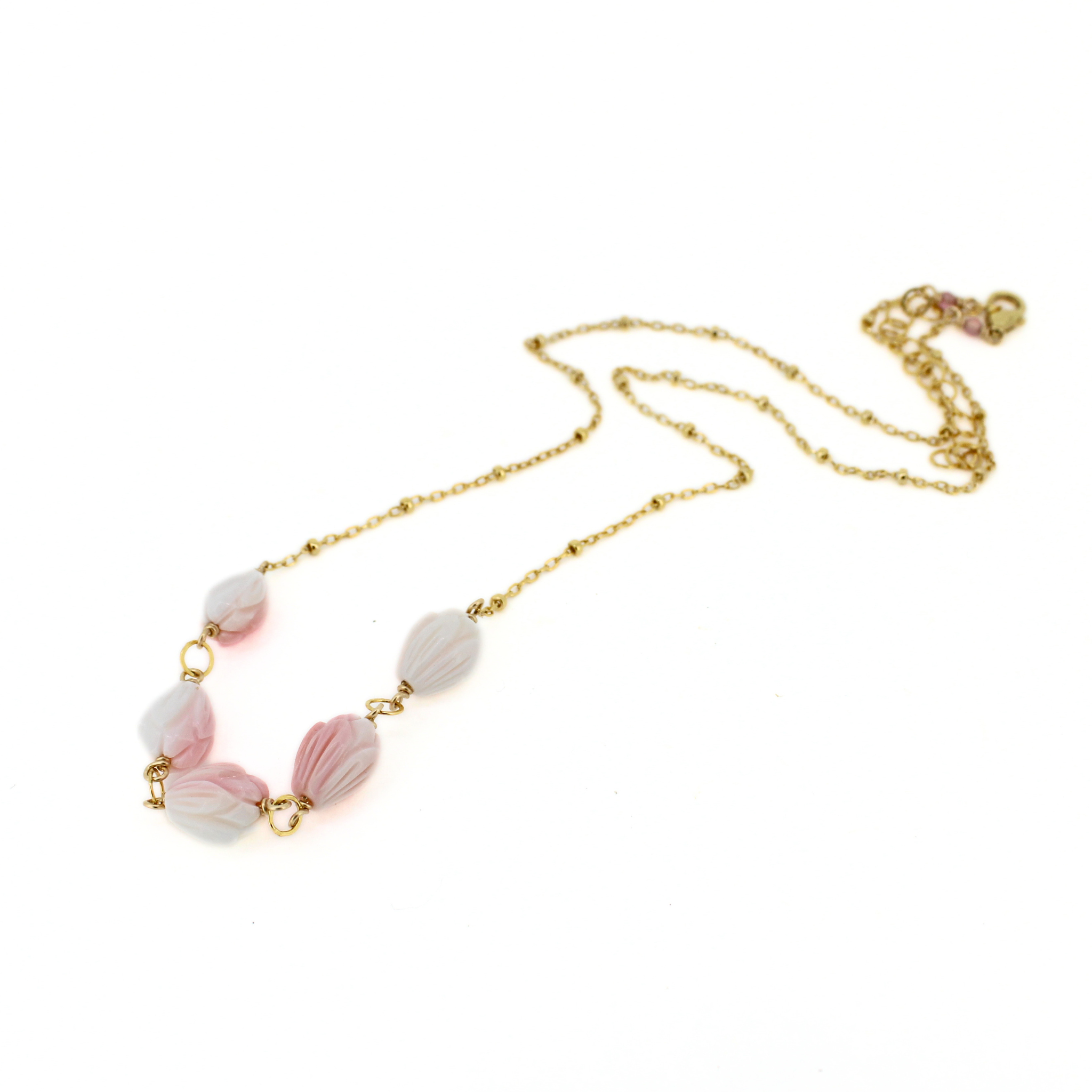 Gold Pikake Conch Shell Necklace 16"-18"