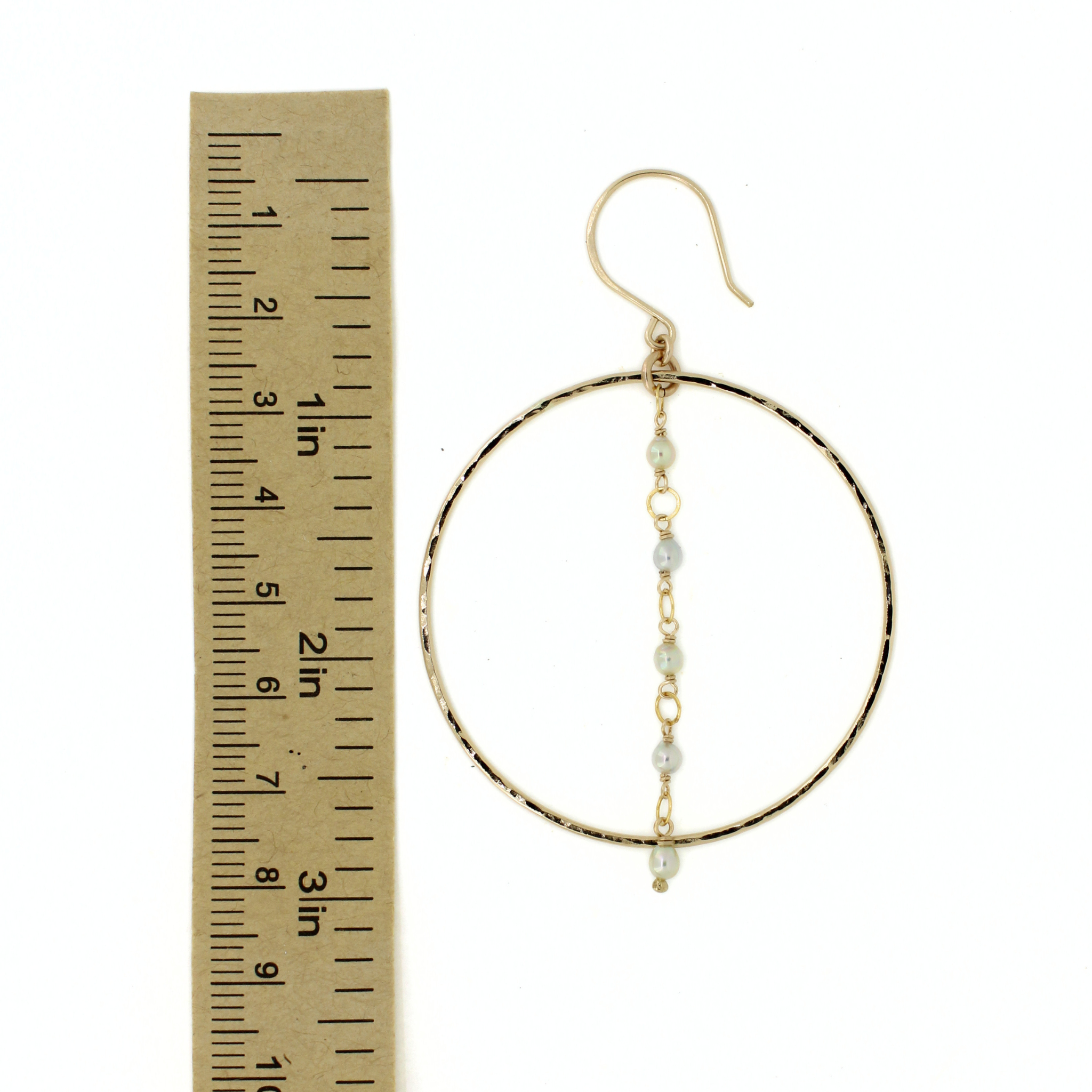 Gold Akoya Pearl Hoop Earring