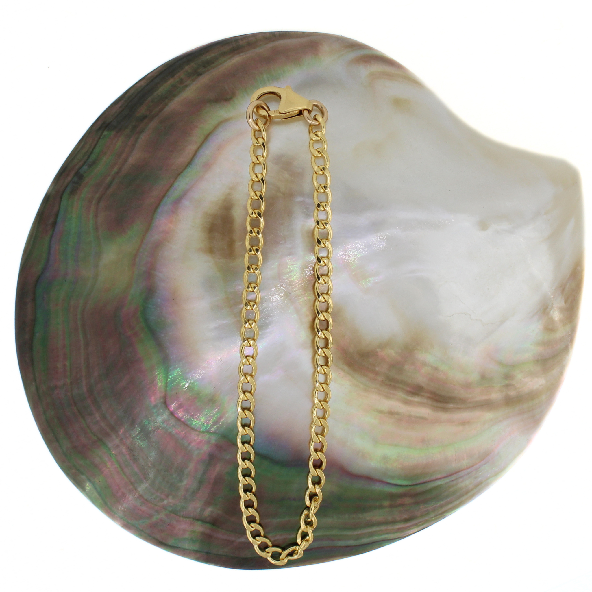 Gold Curb Chain Bracelet