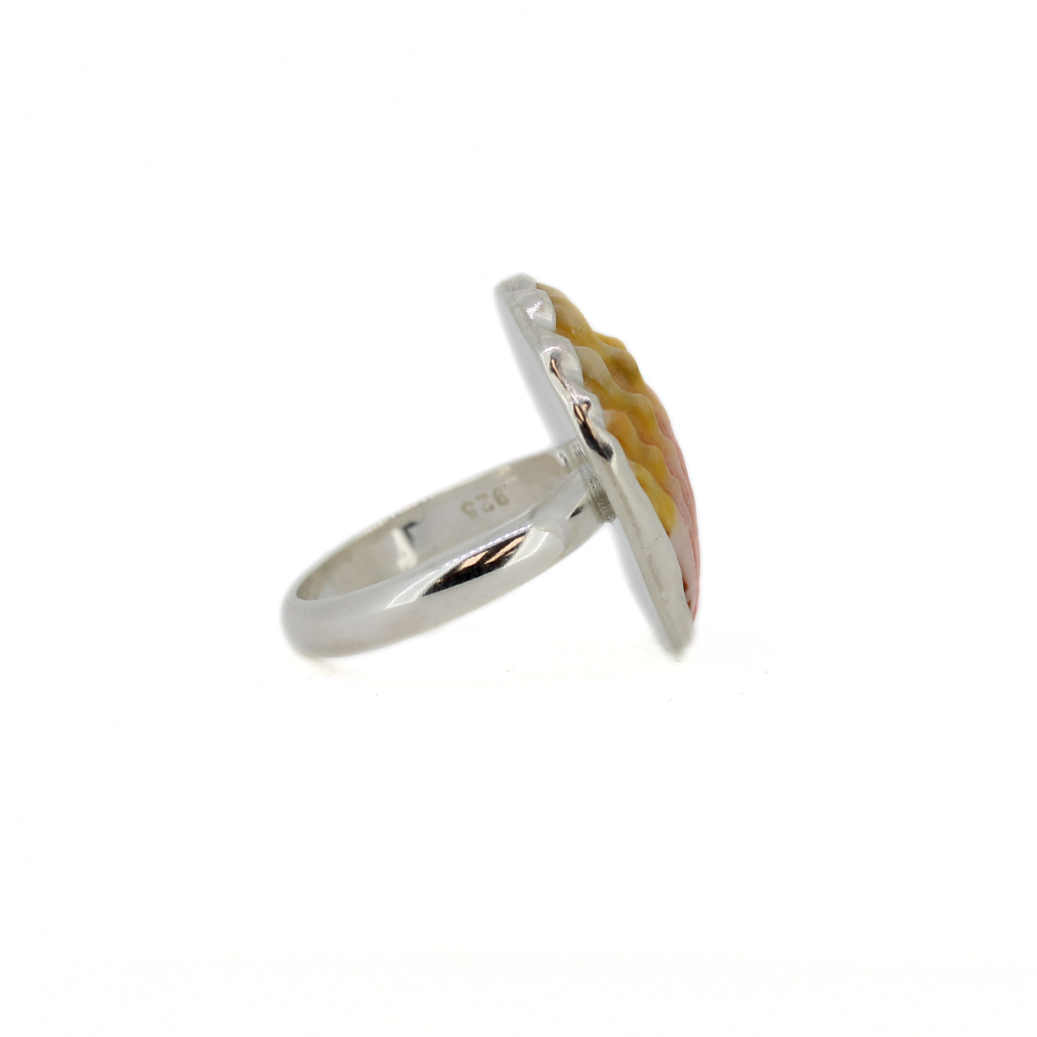 Sterling Silver Sunrise Shell Ring Size 6