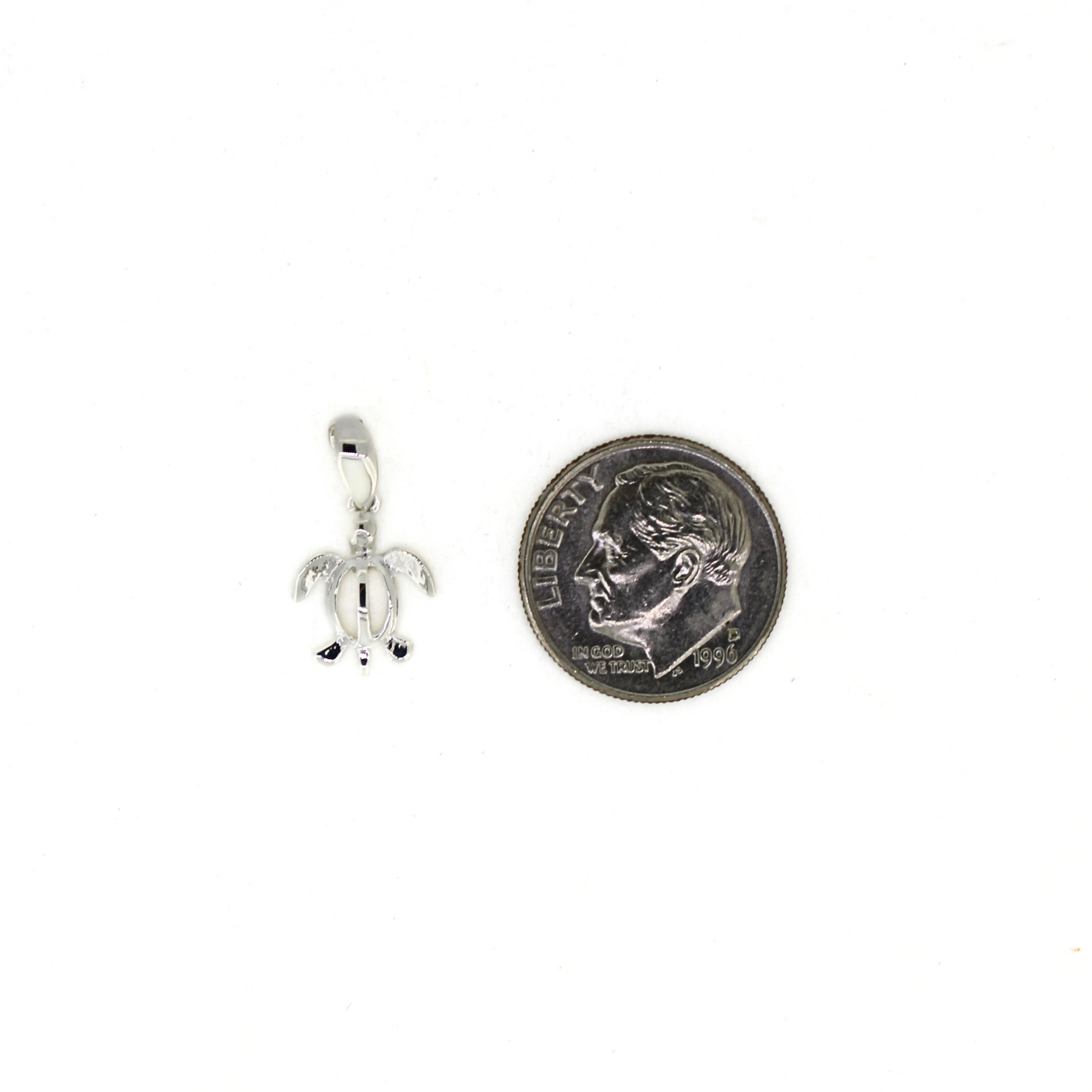 Sterling Silver Mini Honu Turtle Outline Necklace