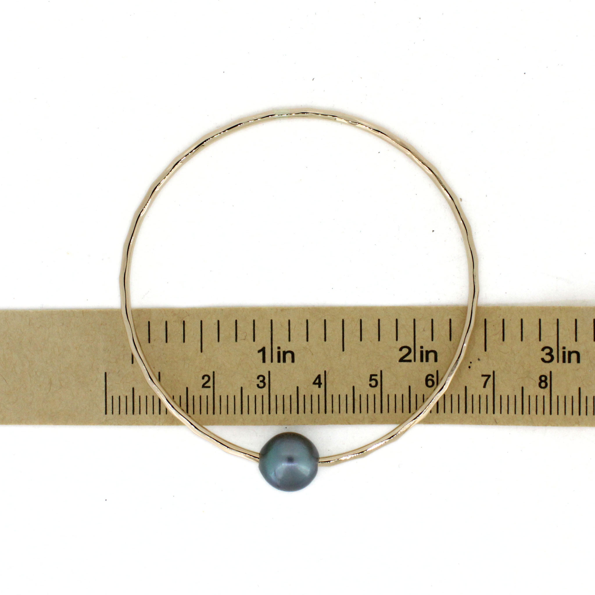 Gold Tahitian Pearl Bangle Size 7.5