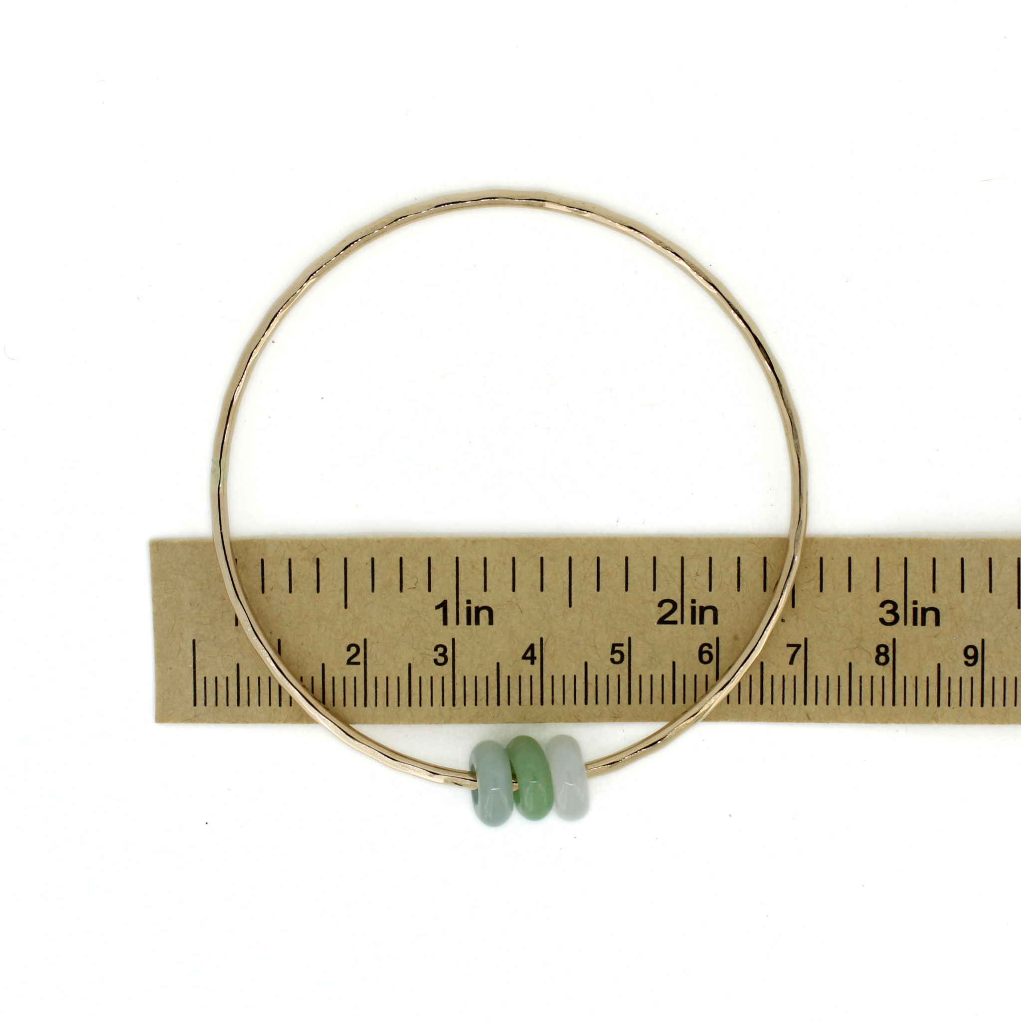 Gold Jade Bangle Size 8