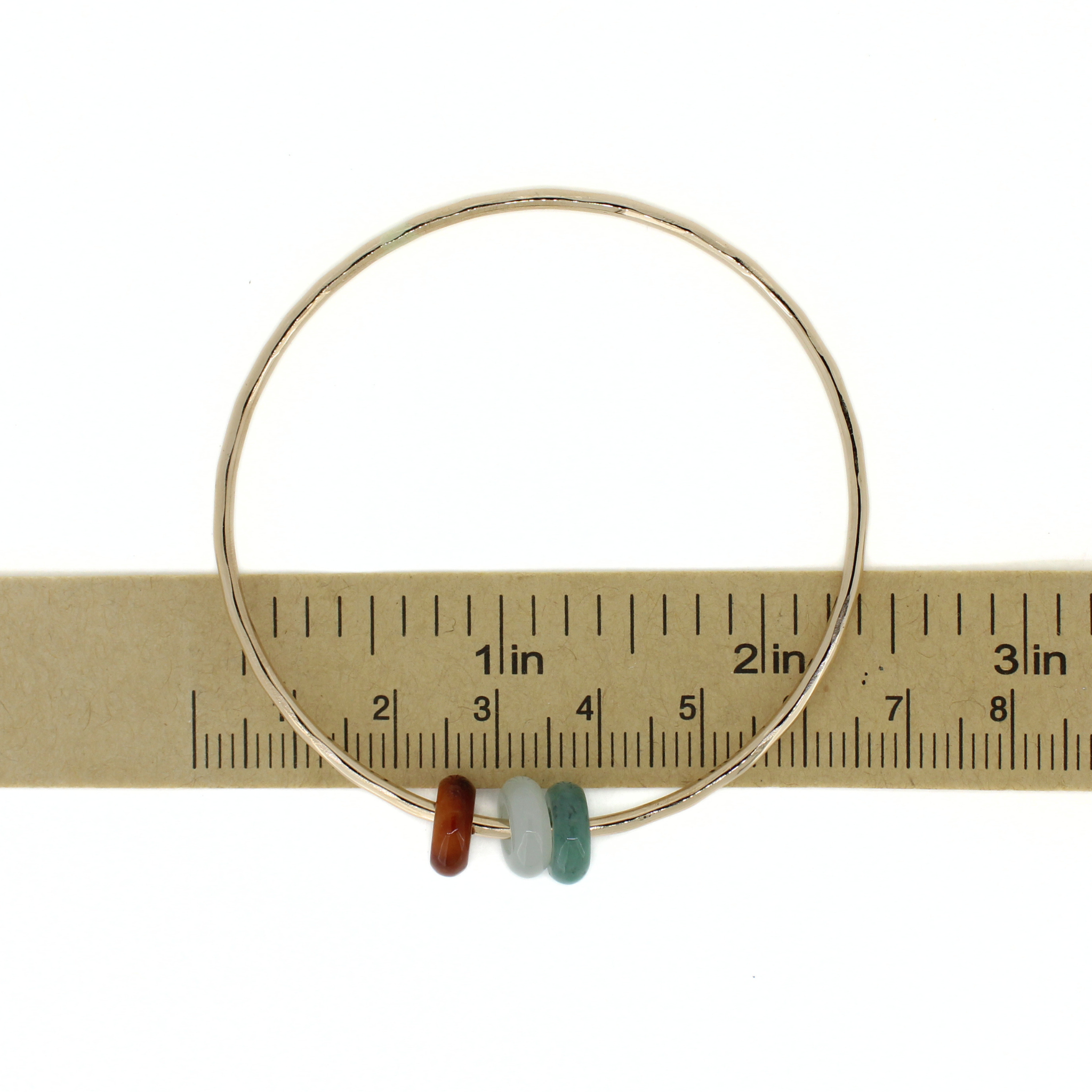 Gold Jade Bangle Size 7.5