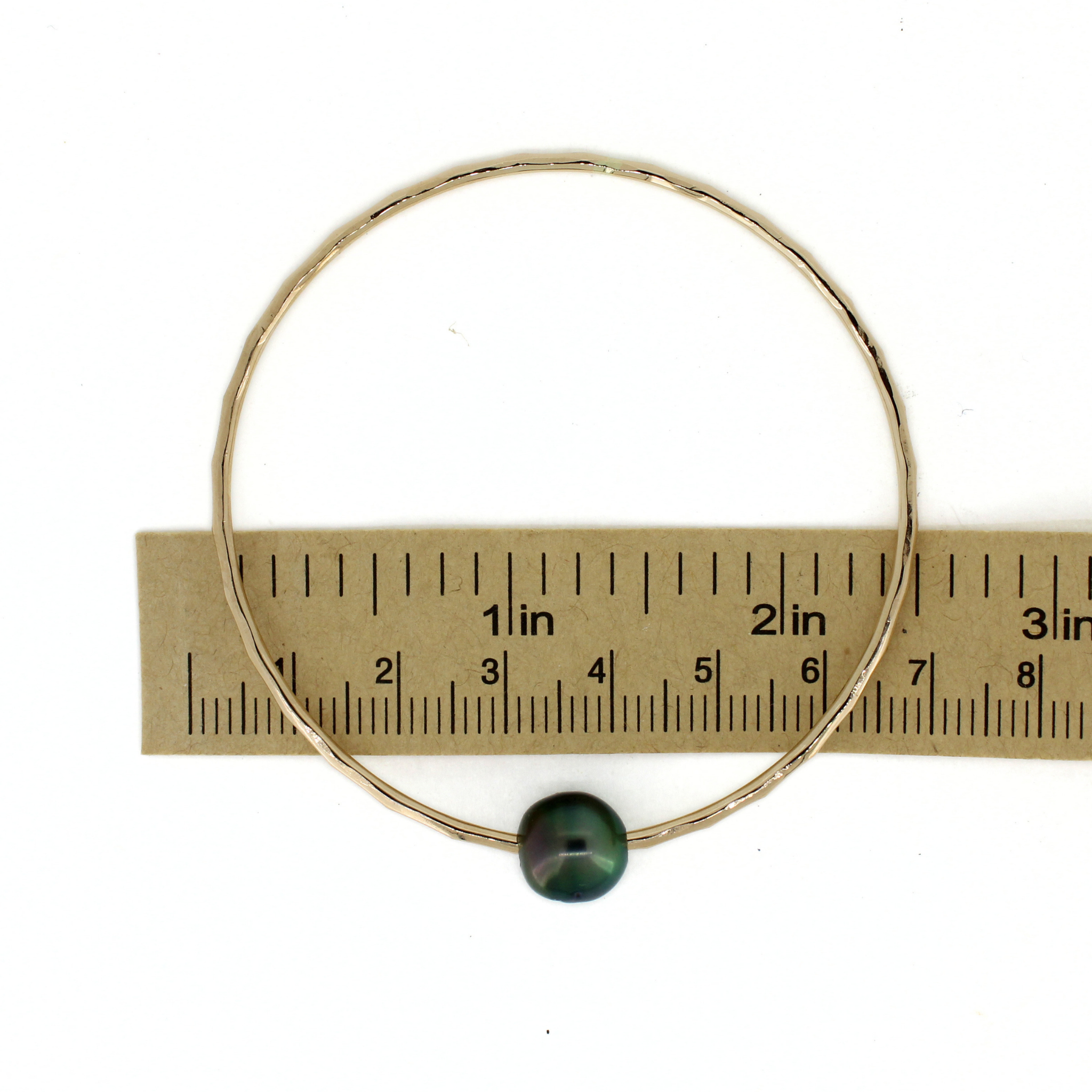 Gold Tahitian Pearl Bangle Size 7.75