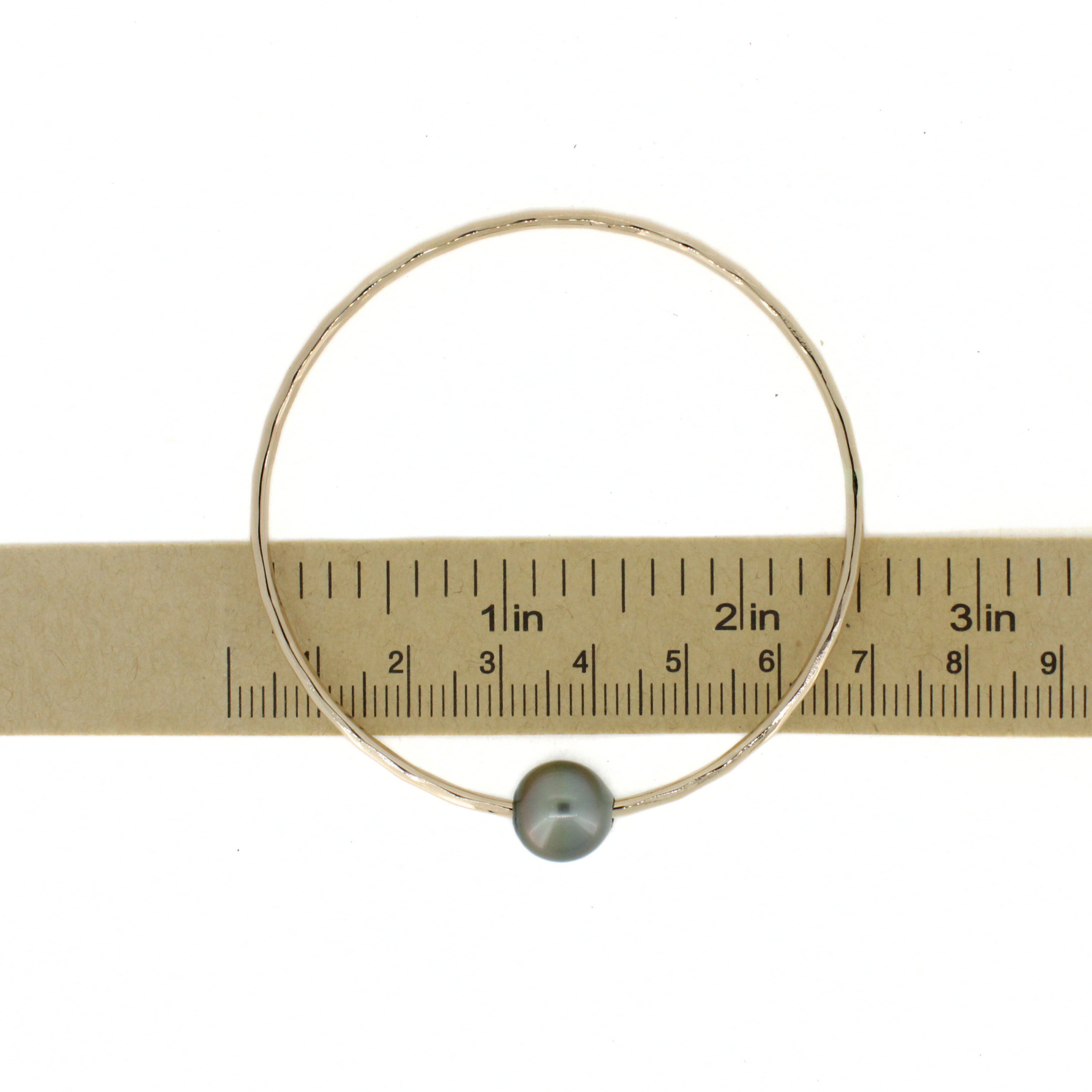 Gold Tahitian Pearl Bangle Size 7.75