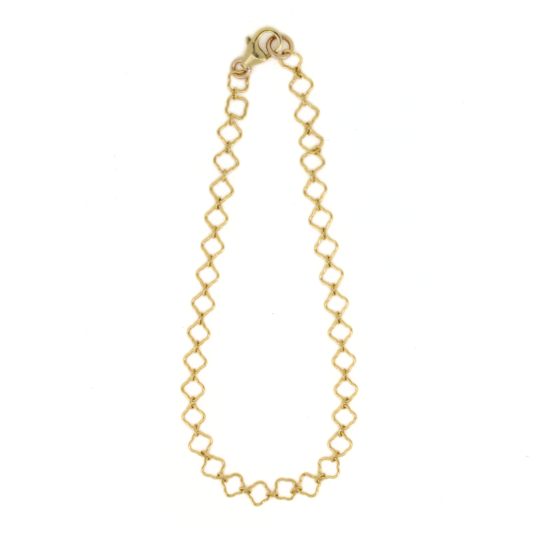 Brianne & Co. 14k gold fill dainty clover chain bracelet