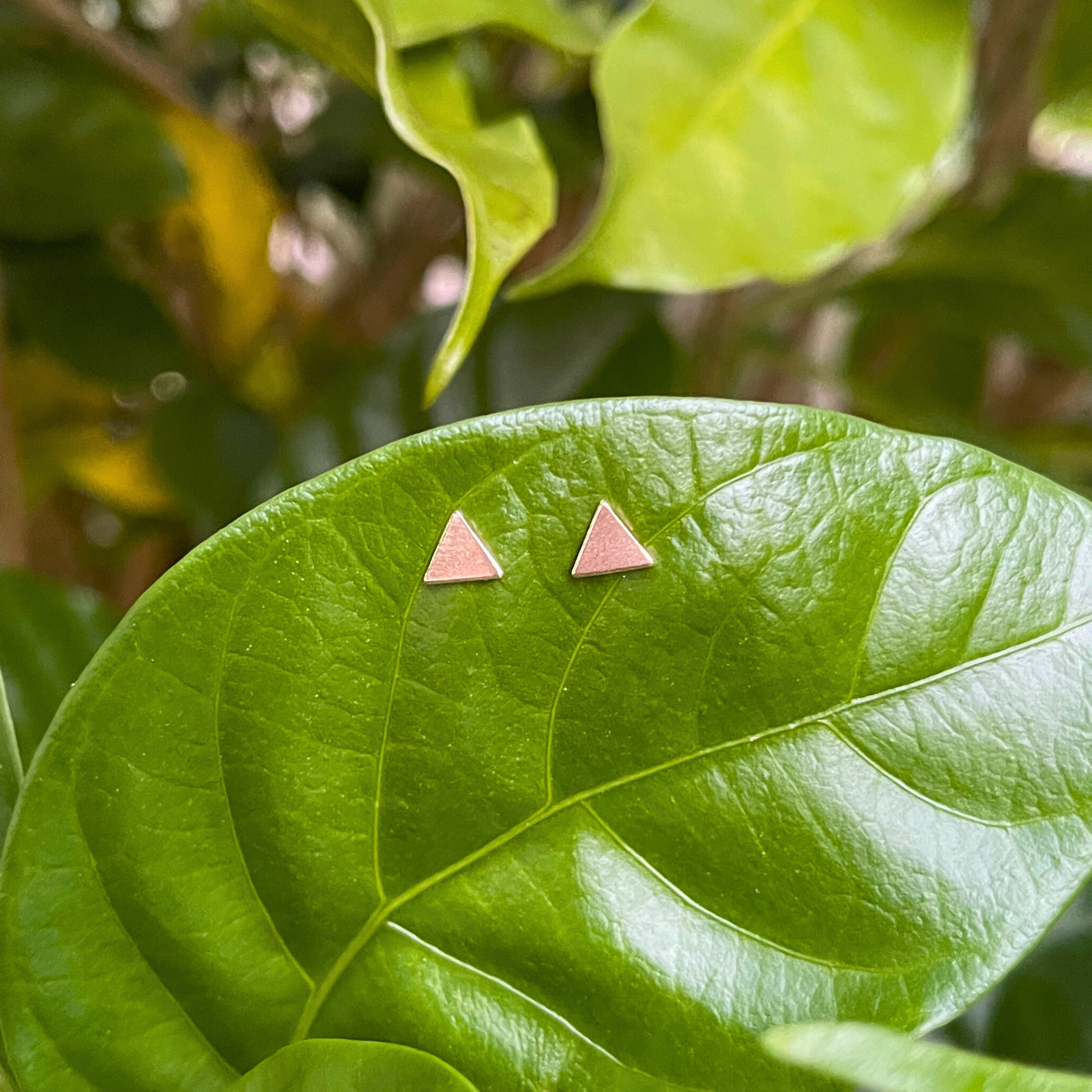 Brianne & Co. 14k gold filled tiny triangle stud earrings
