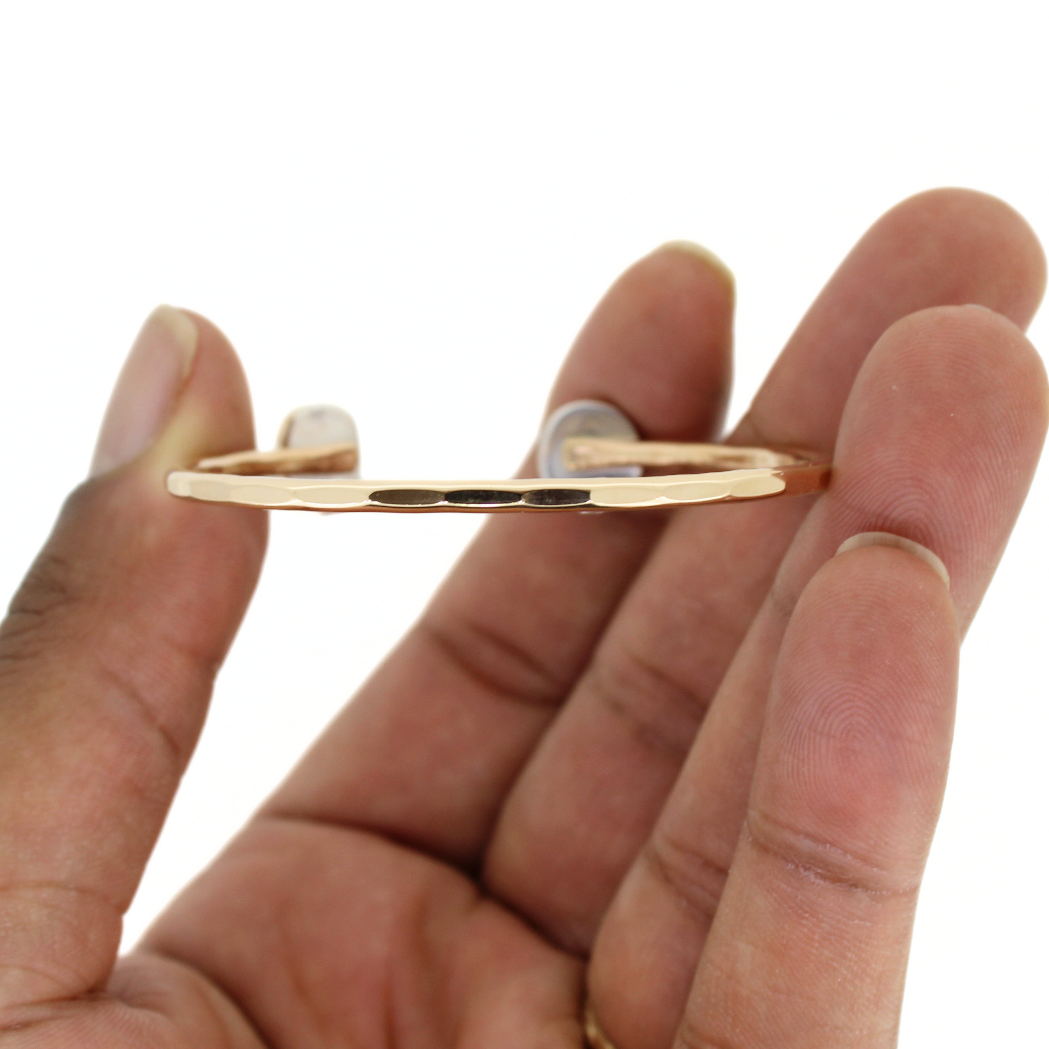 Gold Puka Shell & Sea Glass Cuff