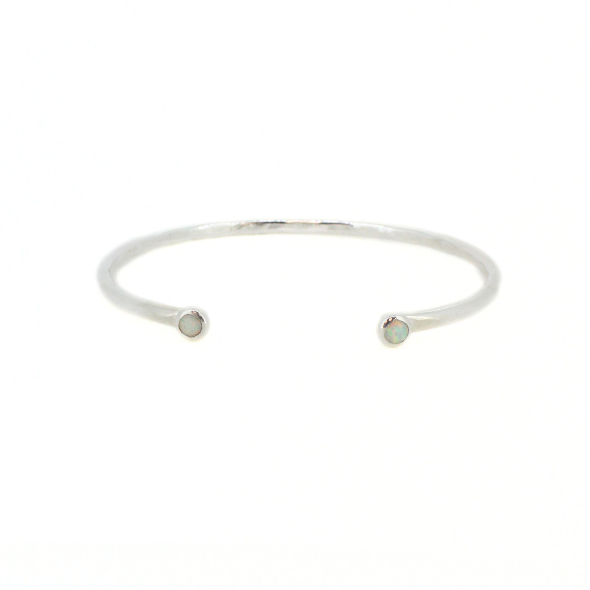 Brianne & Co. sterling silver cuff bracelet with simulated opals