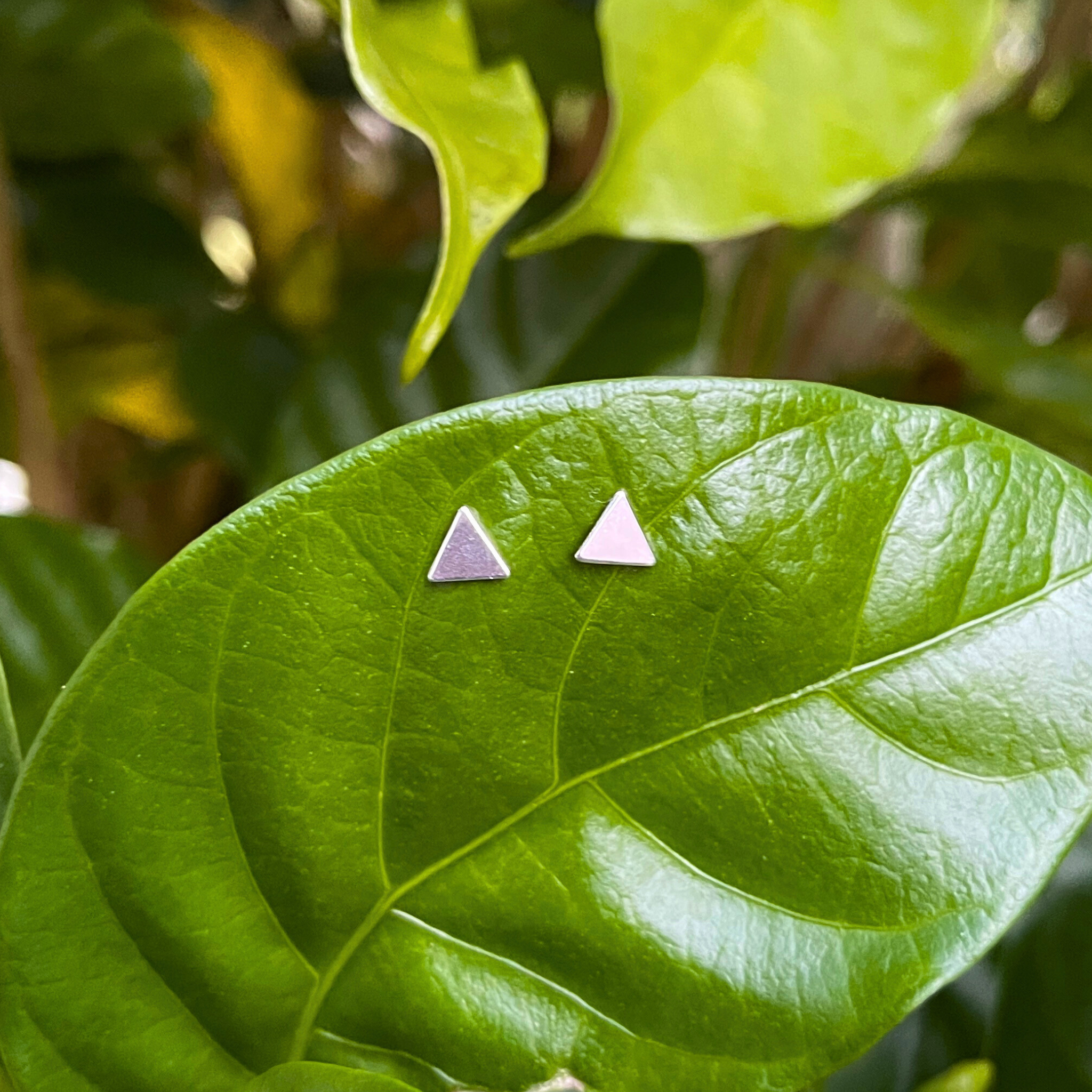 Brianne & Co. sterling silver tiny triangle studs