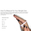 Brianne & Co bangle size guide, how to measure