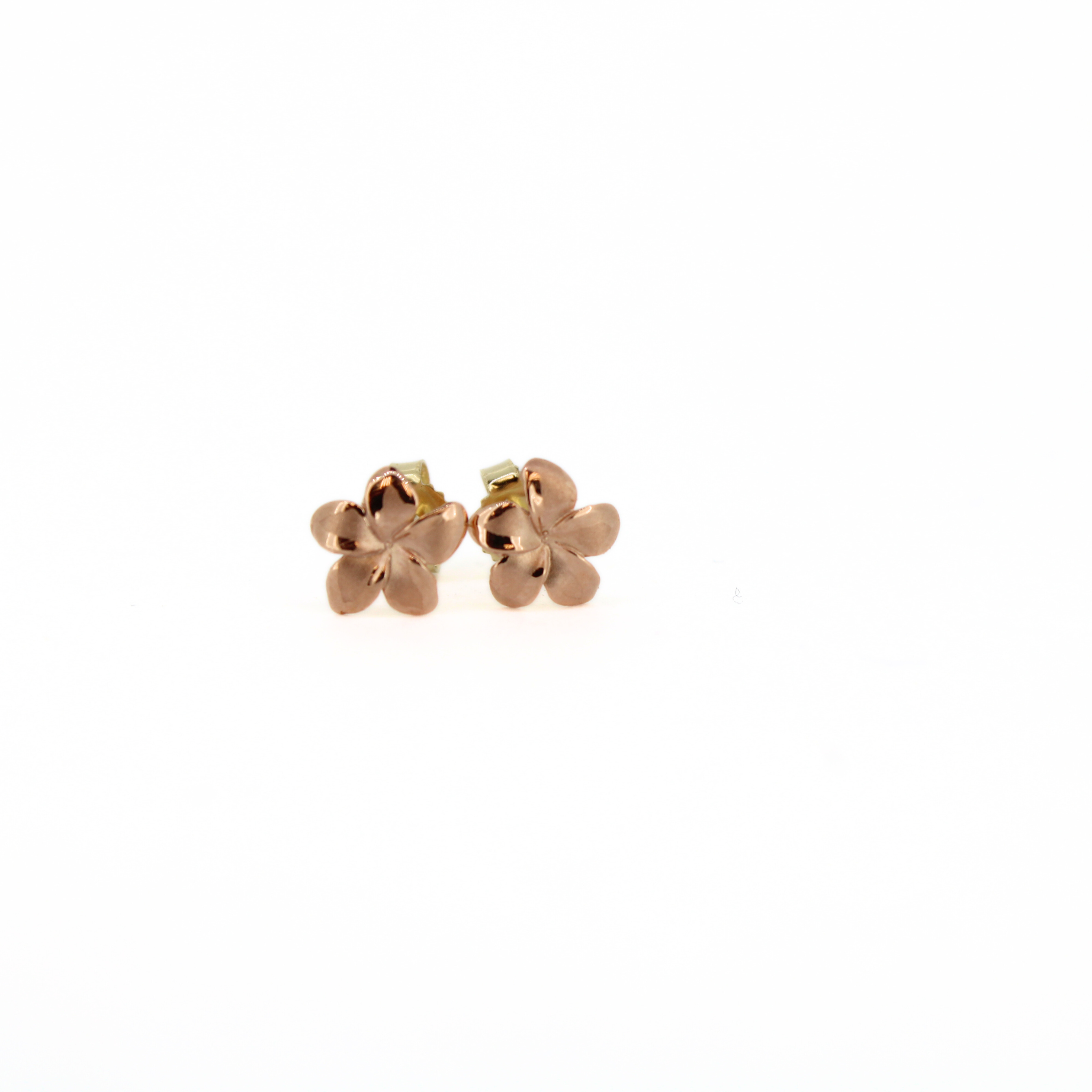Brianne and Co 14k rose gold flower earrings