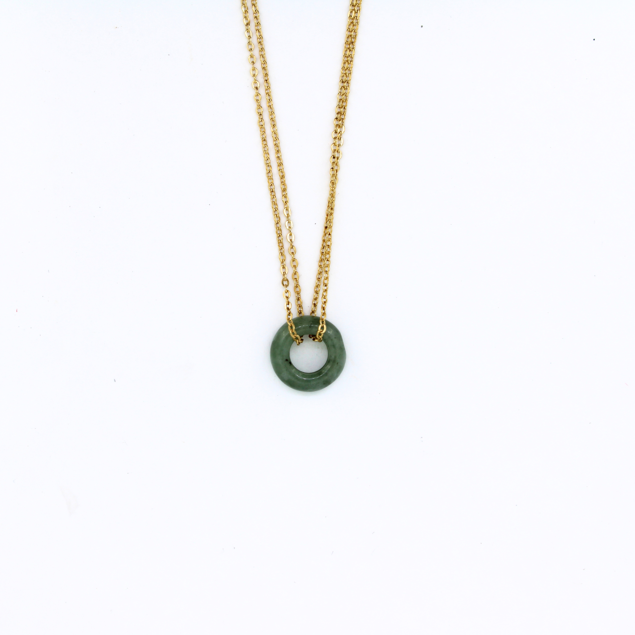 Brianne & Co gold fill jade necklace