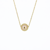 Brianne & Co 14k solid gold chain with floating golden south sea pearl