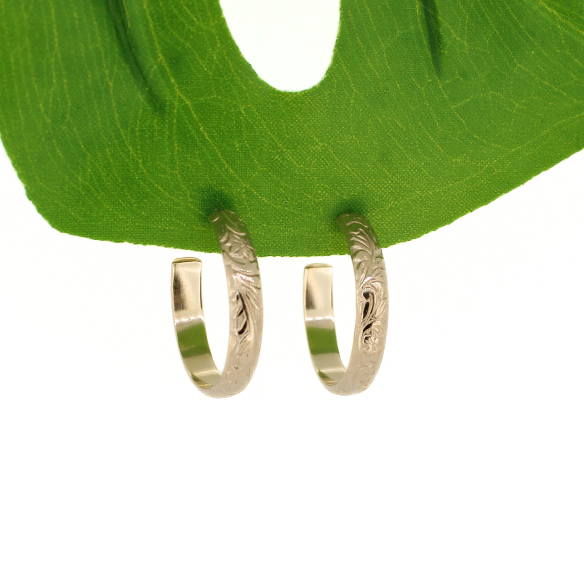 Brianne & Co. Hawaiian heirloom hoop earrings in 14k gold fill
