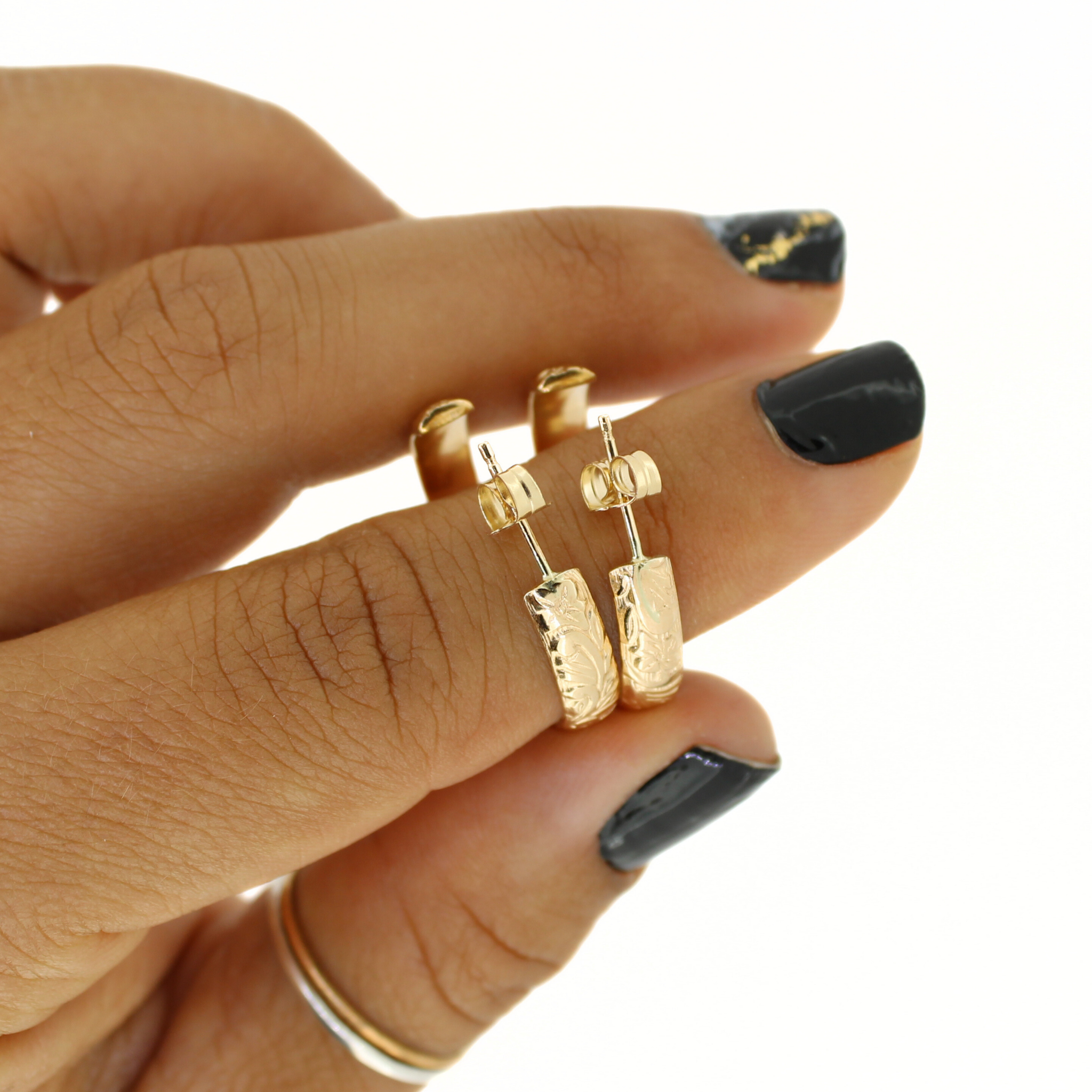 Gold Heirloom Hoop Earrings