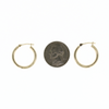 14k gold 20mm hoop earrings compared to a nickel 