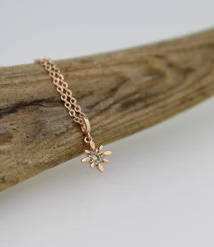 Brianne & co. diamond star necklace in 14k rose gold