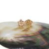 14K Rose Gold Medium Plumeria Earring w/ Diamond