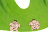 14K Rose Gold Medium Plumeria Earring w/ Diamond