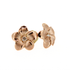 14K Rose Gold Medium Plumeria Earring w/ Diamond