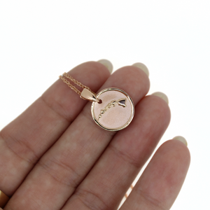 Brianne & Co. 14k pink gold Hawaiian island coin necklace 