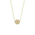 Brianne & co. 14k Gold Flawless South Sea Pearl Floating Necklace 20"
