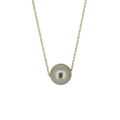 Brianne & co. 14K Gold Pastel Green Tahitian Pearl Floating Necklace 20"