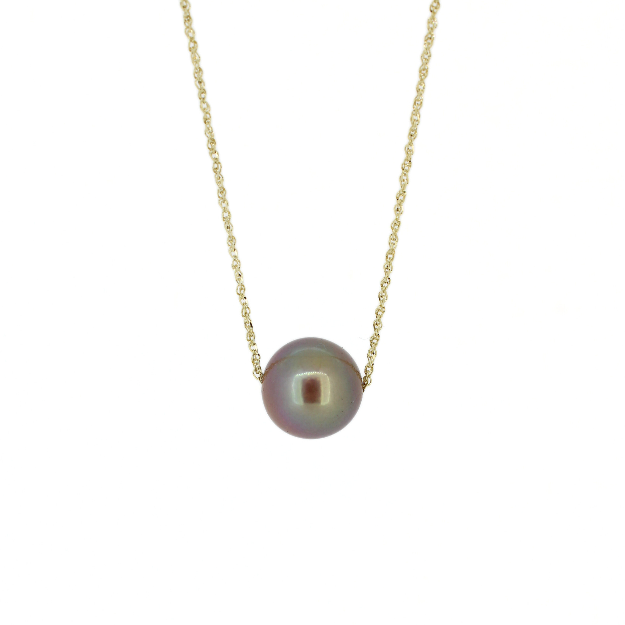 Brianne & Co. 14k Gold Bronze Edison Pearl Floating Necklace 20"