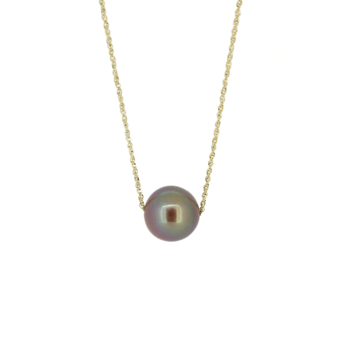 Brianne & Co. 14k Gold Bronze Edison Pearl Floating Necklace 20"