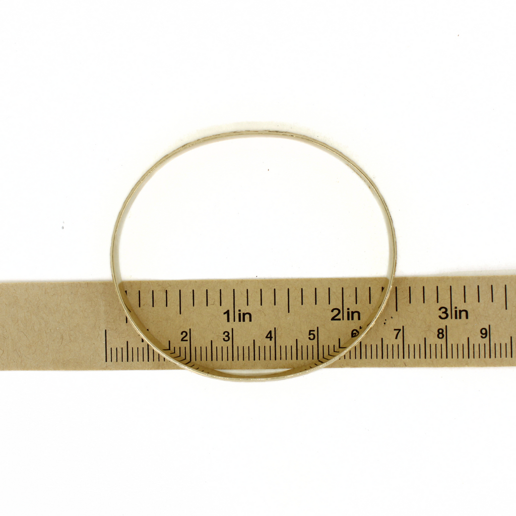 14K Hawaiian Heirloom 8mm Flowers of Hawaii KUUIPO Bangle Size 7.5