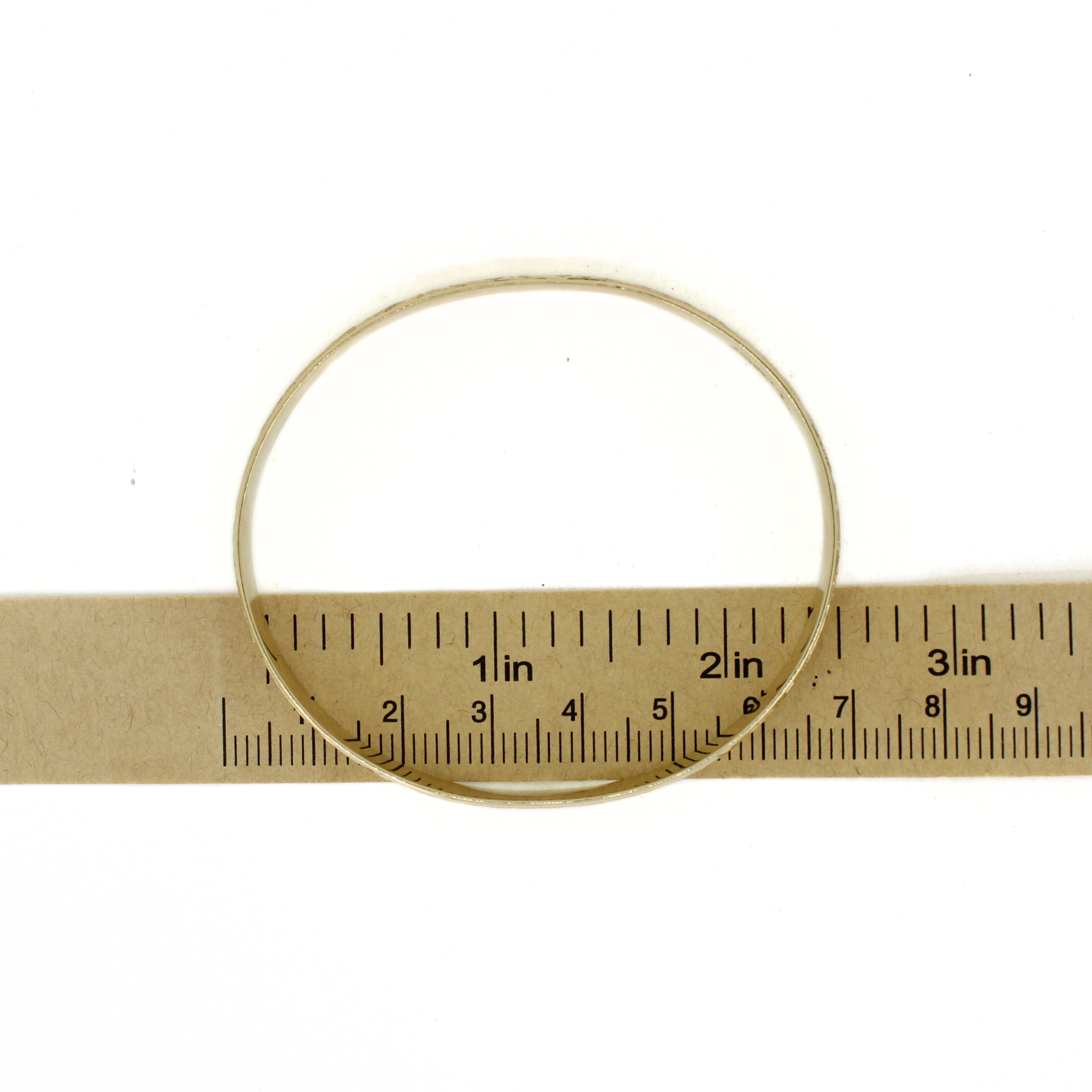 14K Hawaiian Heirloom 8mm Flowers of Hawaii KUUIPO Bangle Size 7.5