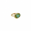 14k Gold Sonoran Gold Turquoise Ring – Size 5.75 (Fits Like 6)