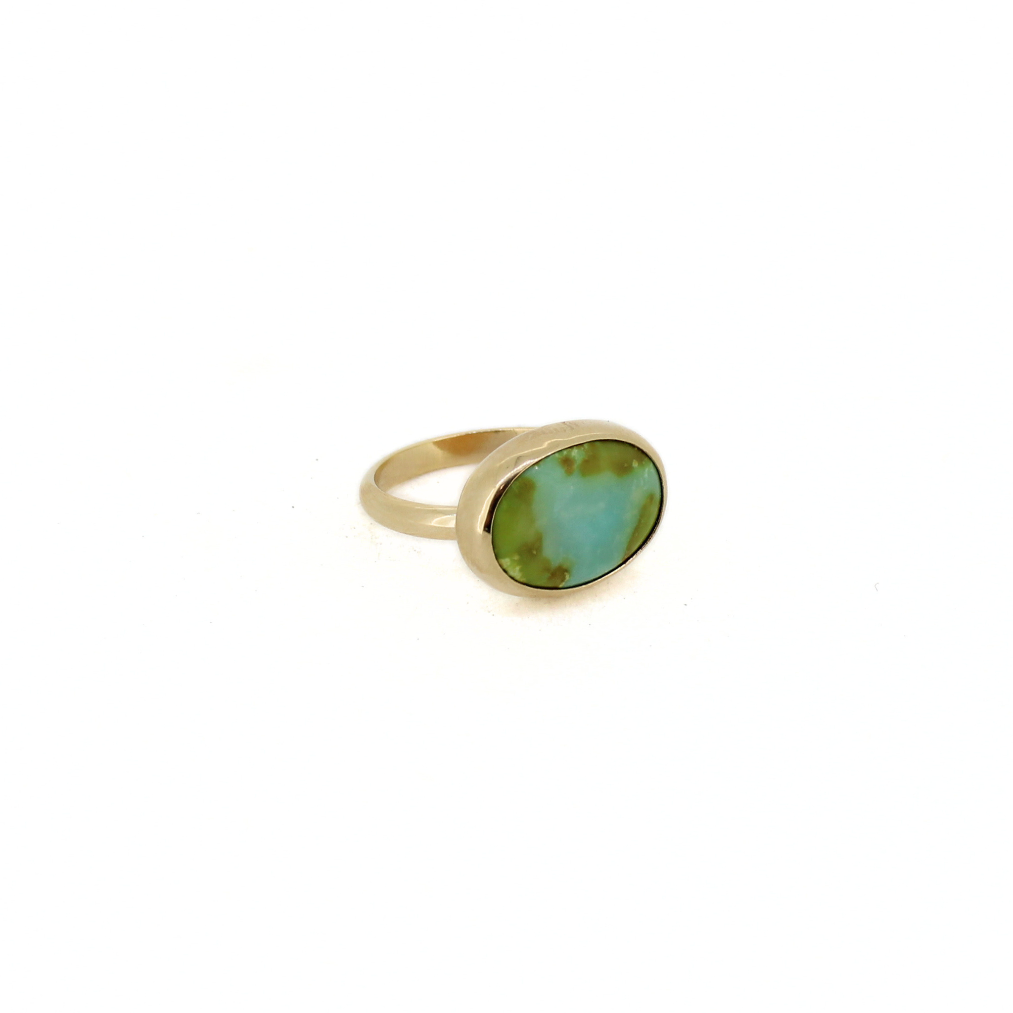 14k Gold Sonoran Gold Turquoise Ring – Size 5.75 (Fits Like 6)