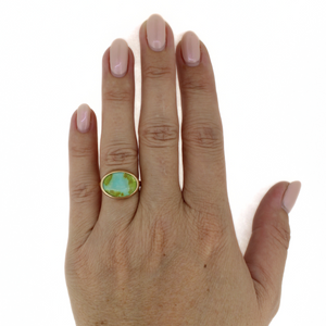 14k Gold Sonoran Gold Turquoise Ring – Size 5.75 (Fits Like 6)