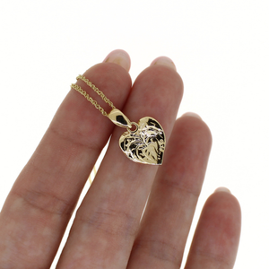 14k Gold Anthurium Flower Necklace