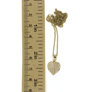 14k Gold Anthurium Flower Necklace