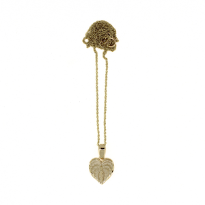 14k Gold Anthurium Flower Necklace
