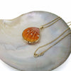 14k gold sunrise shell necklace with 18" baby rope chain by Brianne & Co.