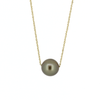 Brianne & co. 14k gold floating Tahitian pearl necklace handmade in Kauai, Hawaii