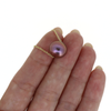 14k Gold Electric Purple Edison Pearl Floating Necklace 20"