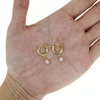 Gold Fill Light Pink Edison Keshi Pearl Hoops 12mm