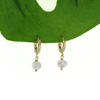 Gold Fill White Edison Keshi Hoops 12mm