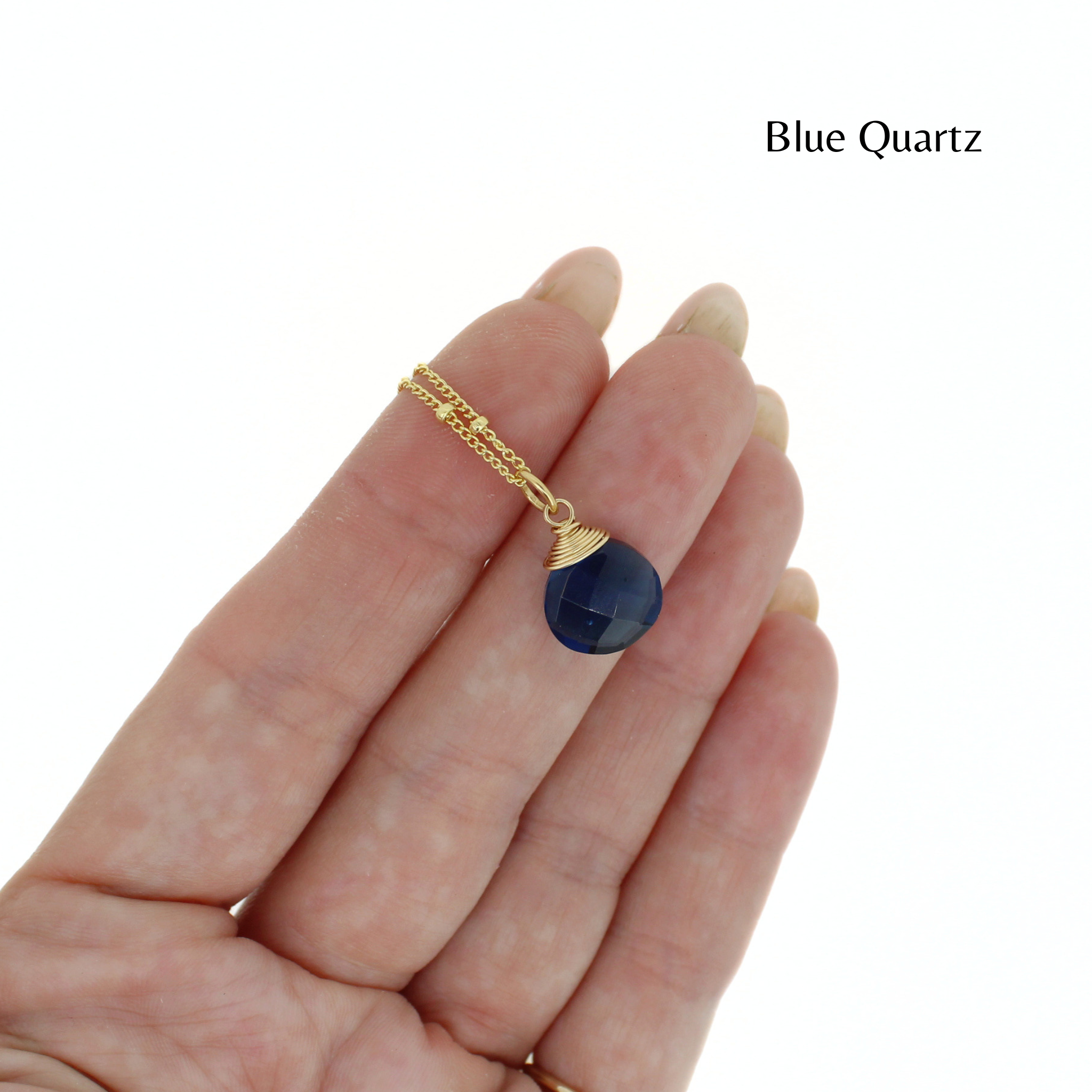 Gold Dainty Gemstone Necklace