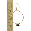 Gold Fill Chunky Herkimer Diamond Tear Drop Hoop Earrings